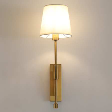 Бра с тканевым абажуром латунь 47см