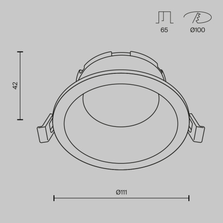 Встраиваемый светильник Technical DL126-GX53-WMG