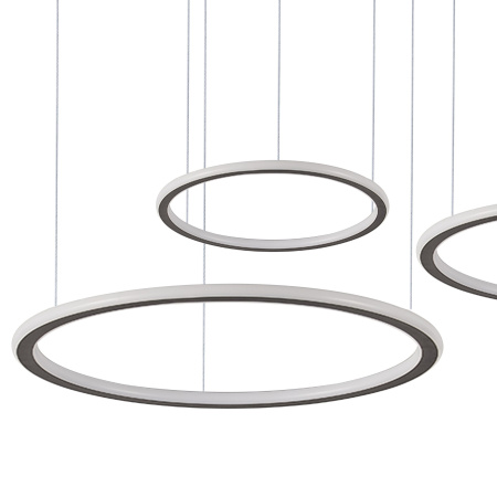 Люстра подвесная черня LED 146Вт D40+60+80см