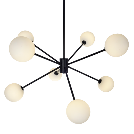 Люстра потолочная на штанге черня D80см