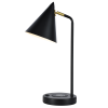 Настольная лампа черная E14 беспроводная зарядка 45см Zortes DESKLIGHT ZRS.1066.07