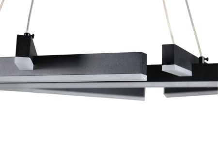 Светодиодная люстра черная LED 50Вт 65см