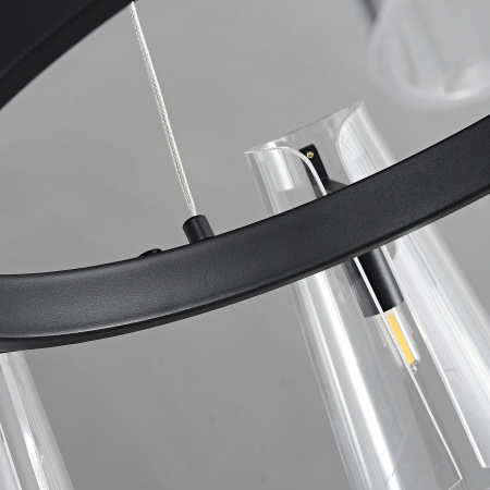 Люстра потолочная черня D80см