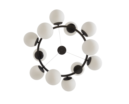 Люстра черня D72см
