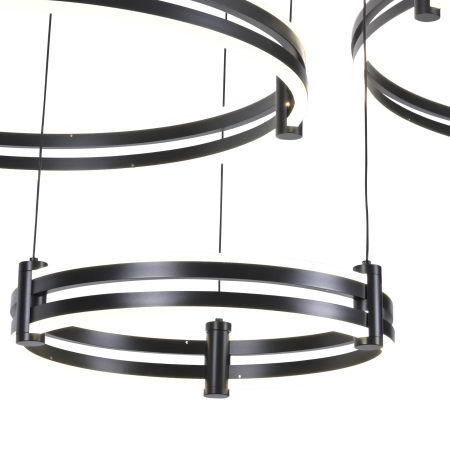 Люстра черня LED 228Вт D80см