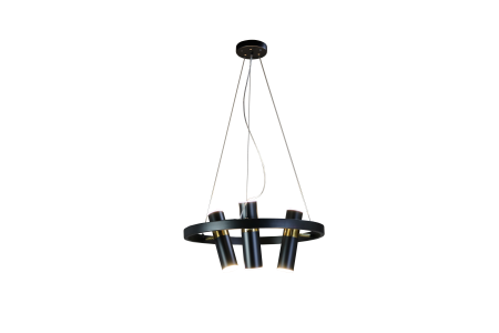 Люстра потолочная черня D50см