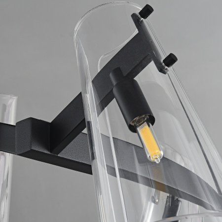 Люстра потолочная черня 101см