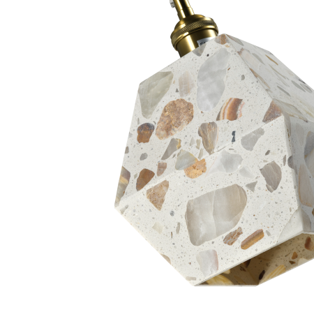 Светильник потолочный из камня латунь 15см