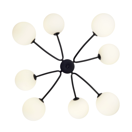 Люстра потолочная на штанге черня D70см