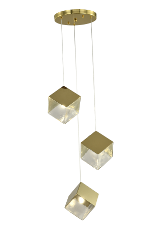 Люстра в скандинавском стиле золото 25см