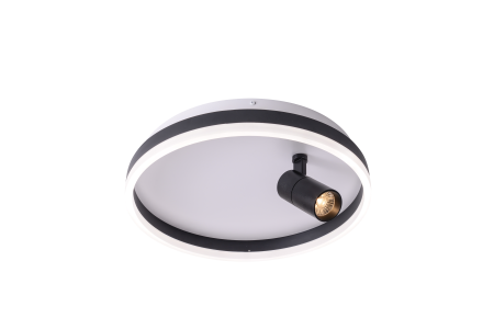 Потолочный светильник черный LED 24Вт+5Вт D40см