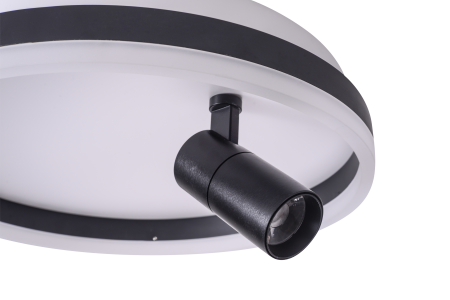 Потолочный светильник черный LED 24Вт+5Вт D40см