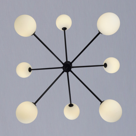 Люстра потолочная на штанге черня D80см