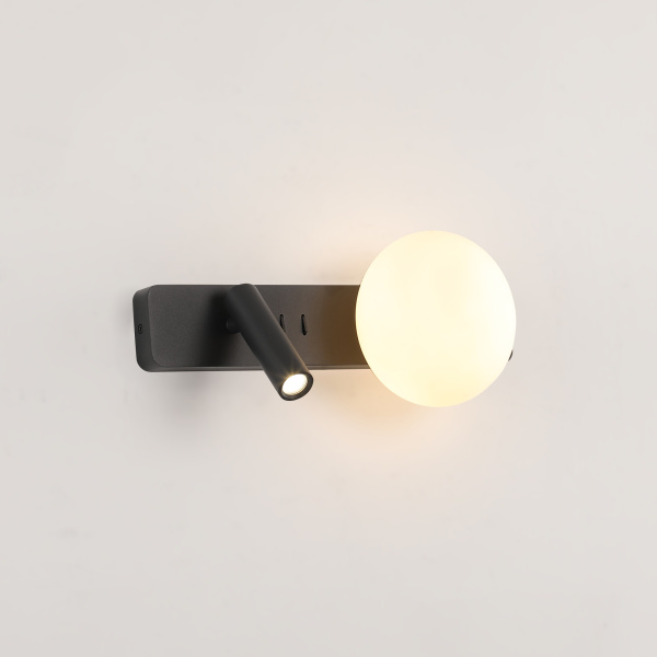 Светильник настенный спот черный LED 3+7Вт 34см Zortes DREAM ZRS.2436.01