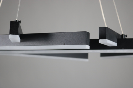 Светодиодная люстра черная LED 50Вт 65см