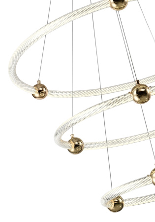 Светодиодная люстра золото LED 171Вт D80+60+40см