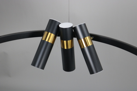 Люстра потолочная черня D80см