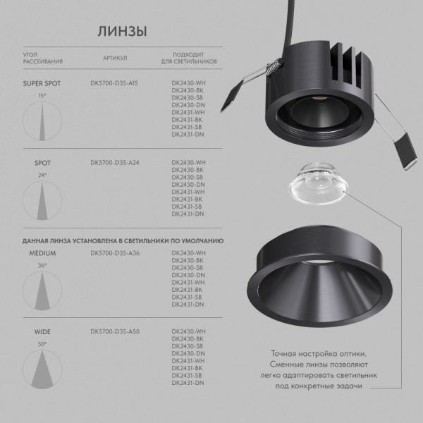 Встраиваемый светильник Denkirs DK2431-DN