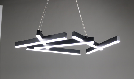 Светодиодная люстра черная LED 50Вт 65см