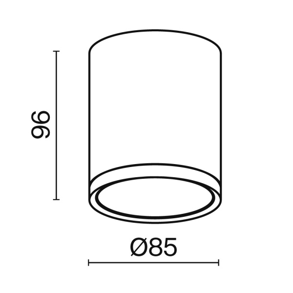 Потолочный светильник Technical C086CM-GX53-MRD-B