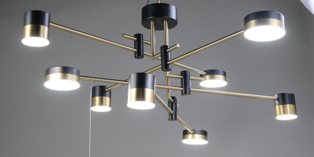 Люстра потолочная черня LED 80Вт D100см