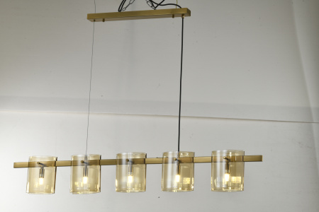 Люстра потолочная латунь 120см