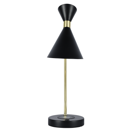 Настольная лампа черня беспроводная зарядка 50см