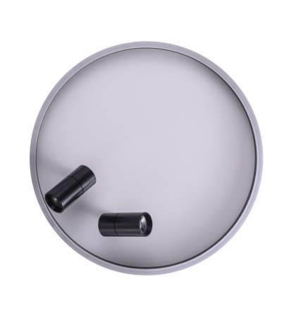 Потолочный светильник черный LED 30Вт+10Вт D50см