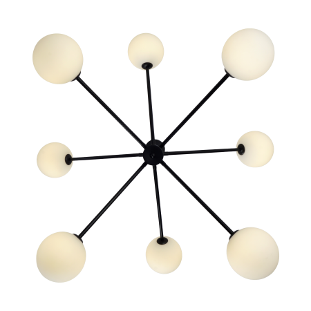 Люстра потолочная на штанге черня D80см