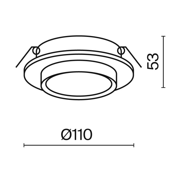 Встраиваемый светильник Technical DL086-GX53-RD-B
