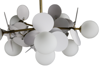 Люстра с плафонами бронза D68см