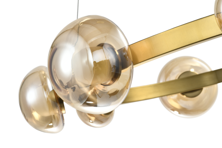 Люстра потолочная латунь LED 36Вт D68см