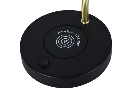 Настольная лампа черня беспроводная зарядка 50см