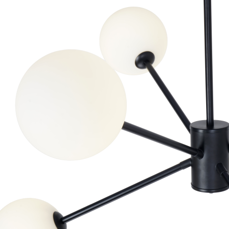 Люстра потолочная на штанге черня D70см