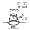 Встраиваемый светильник Technical DL057-10W3K-W