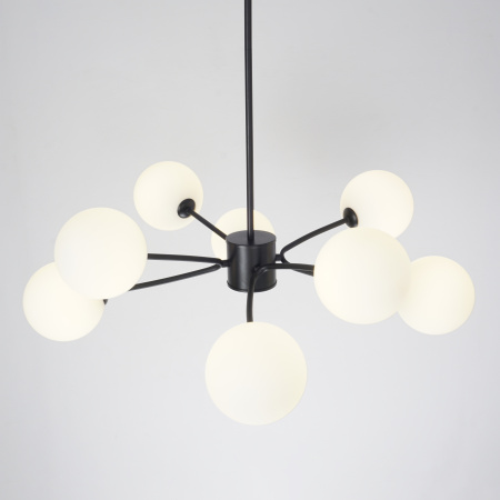 Люстра потолочная на штанге черня D70см