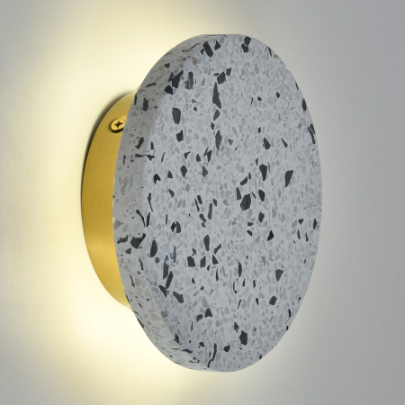 Светильник настенный из камня белый LED 3Вт D15см