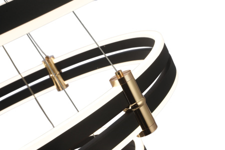 Люстра подвесная антрацит LED 228Вт D40+60+80см