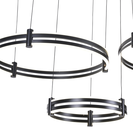 Люстра черня LED 228Вт D80см