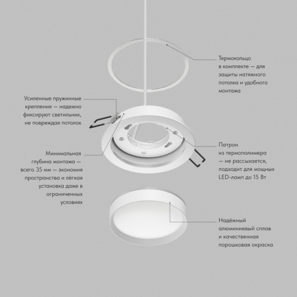 Встраиваемый светильник Denkirs DK-DH2000-WH