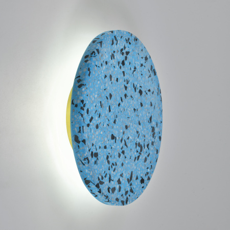 Светильник настенный из камня синий LED 3Вт D20см