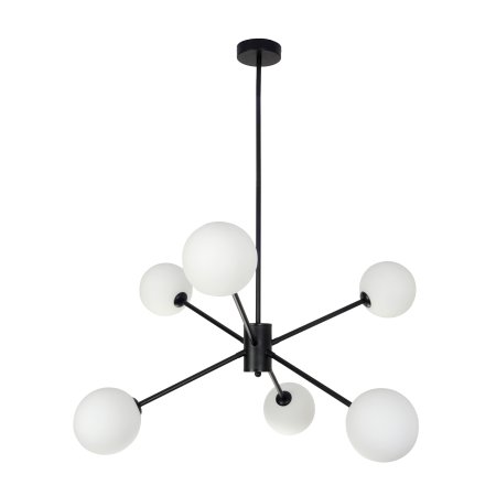 Люстра потолочная на штанге черня D70см