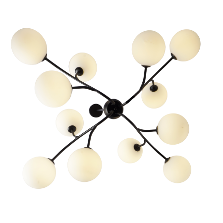 Люстра потолочная на штанге черня D85см