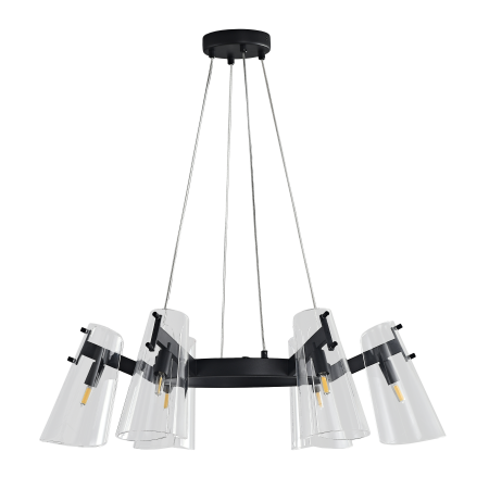 Люстра потолочная черня D70см