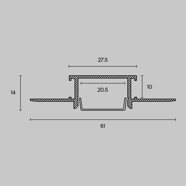 Профиль Led Strip ALM011S-2M