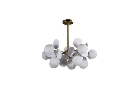 Люстра с плафонами бронза D68см