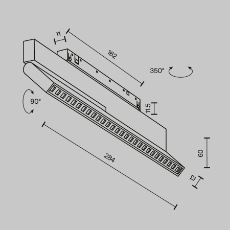 Трековый светильник Technical TR242-2-12W3K-B