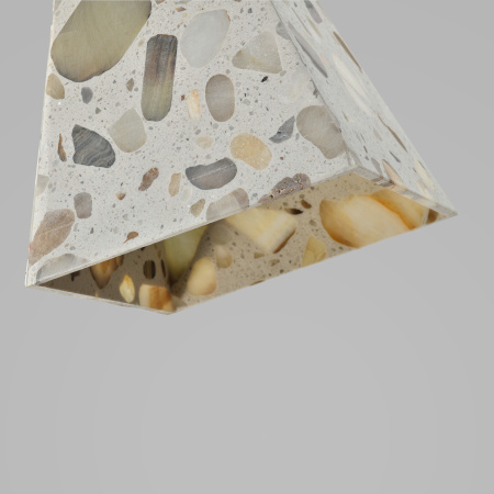 Светильник потолочный из камня латунь 17см