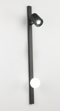 Светильник настенный черный 100см