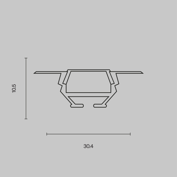 Профиль Led Strip ALM010S-2M